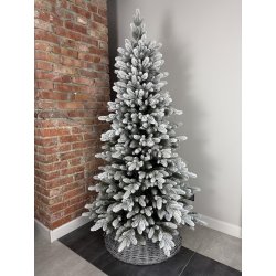 Choinka sztuczna ŚWIERK POLARNY SLIM 180 cm MIX PE + PVC (wąska, ośnieżona)