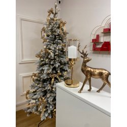 Choinka sztuczna ŚWIERK POLARNY SLIM 220 cm MIX PE + PVC (wąska, ośnieżona)