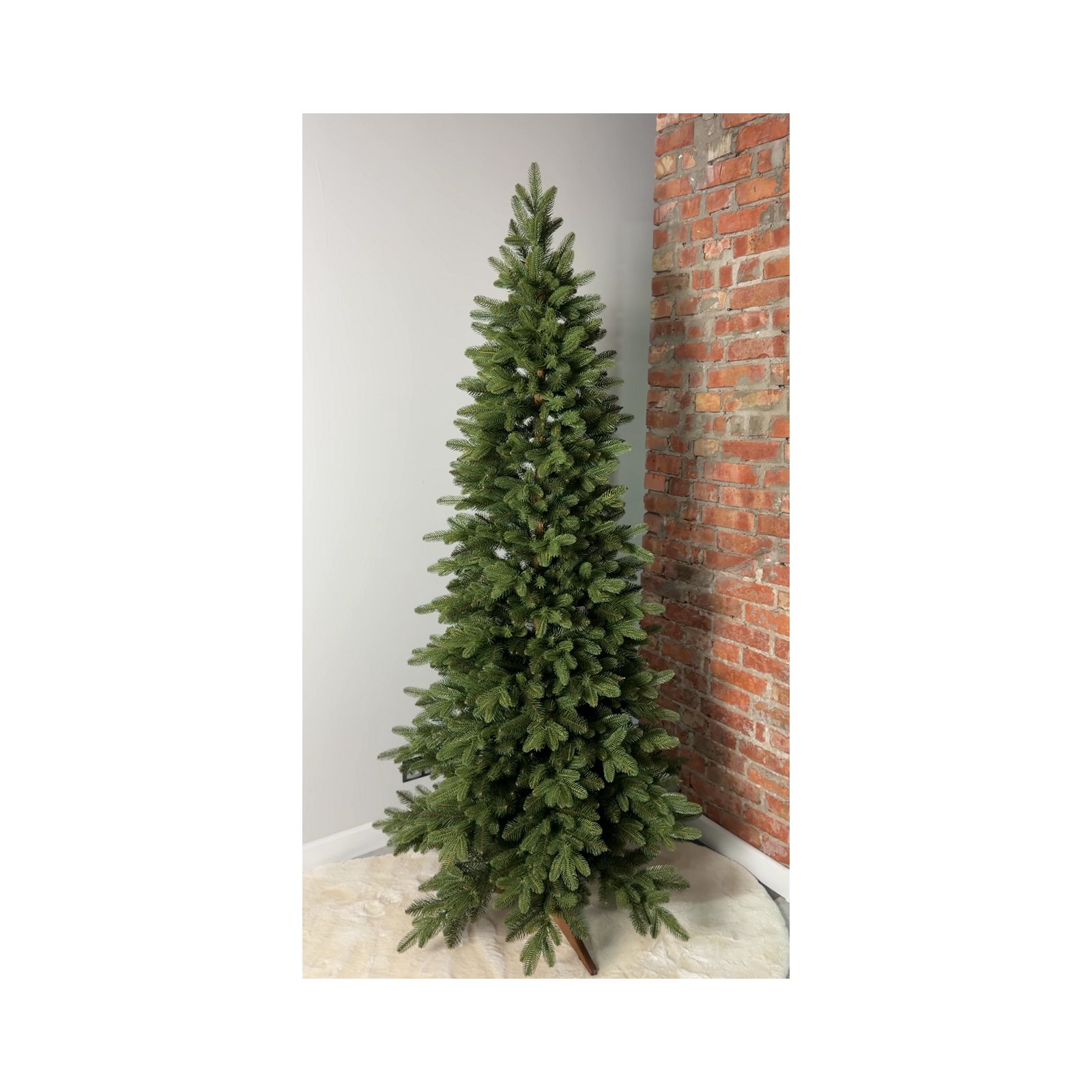 Choinka sztuczna ŚWIERK KANADYJSKI SLIM 220 cm MIX PE + PVC (wąska)