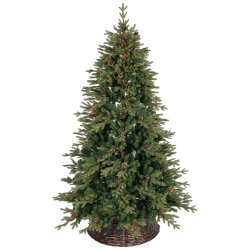 Choinka sztuczna ŚWIERK NORWESKI 220 cm MIX PE + PVC (samorozkładająca)