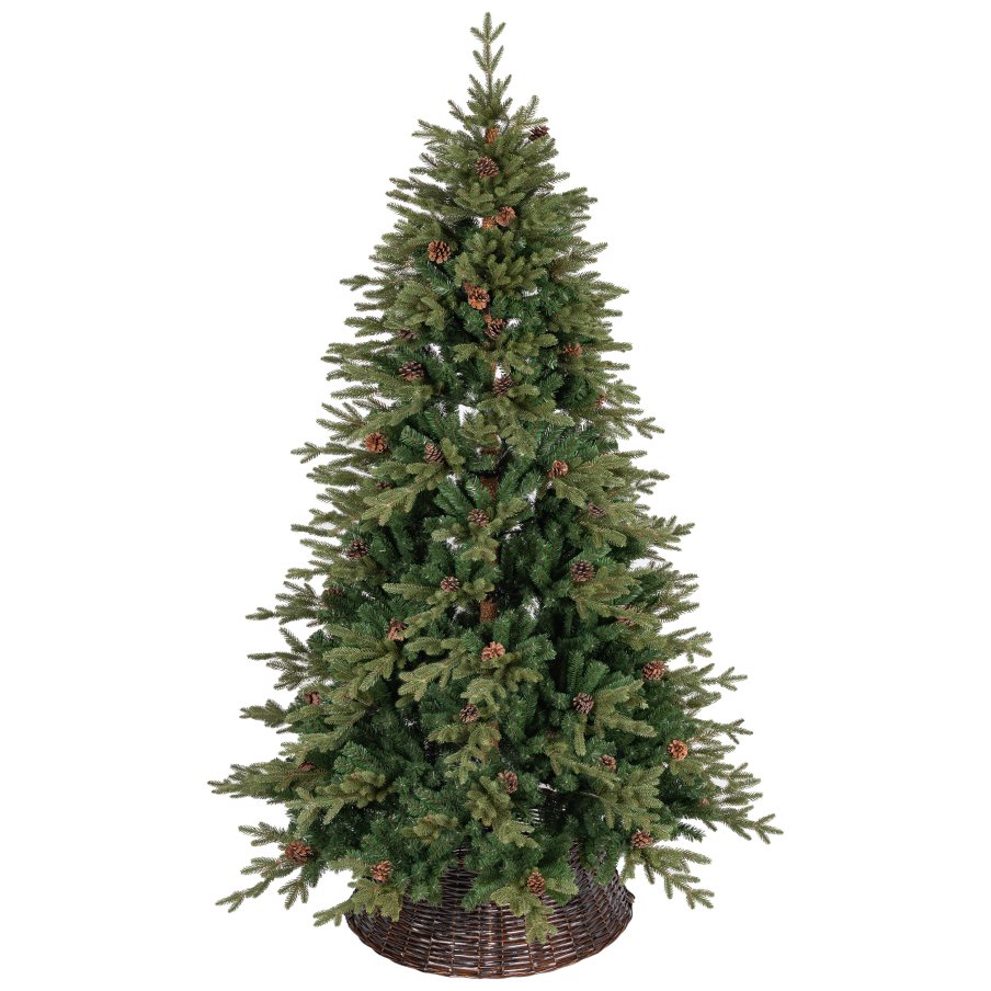 Choinka sztuczna ŚWIERK NORWESKI 220 cm MIX PE + PVC (samorozkładająca)