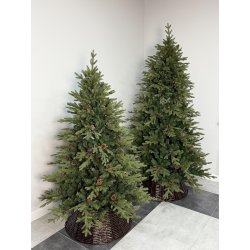 Choinka sztuczna ŚWIERK NORWESKI 220 cm MIX PE + PVC (samorozkładająca)