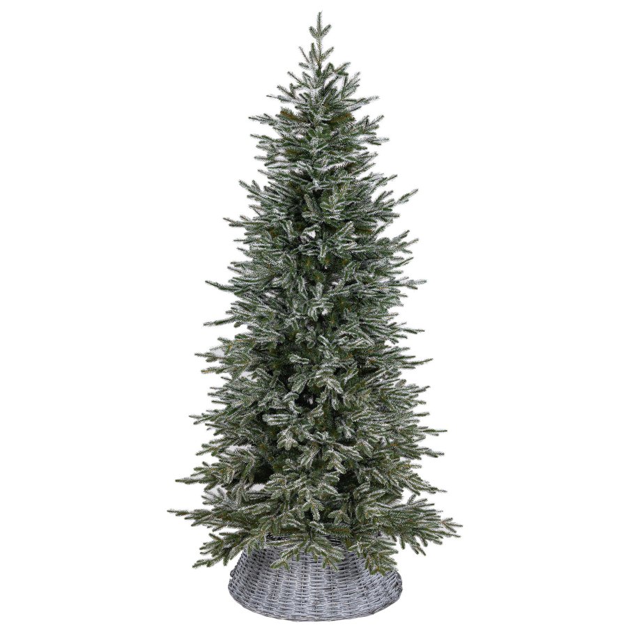 Choinka sztuczna ŚWIERK ARKTYCZNY SLIM 180 cm MIX PE + PVC (wąska, ośnieżona)