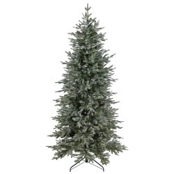 Choinka sztuczna ŚWIERK ARKTYCZNY SLIM 220 cm MIX PE + PVC (wąska, ośnieżona)