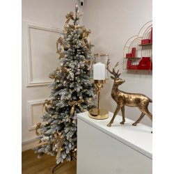Choinka sztuczna ŚWIERK POLARNY SLIM 180 cm MIX PE + PVC (wąska, ośnieżona)